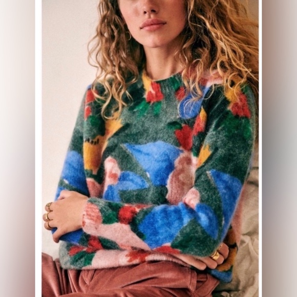 ❗️Sold❗️ NWT - Sezane Delphe sweater - multicolor - size S - Picture 2 of 12